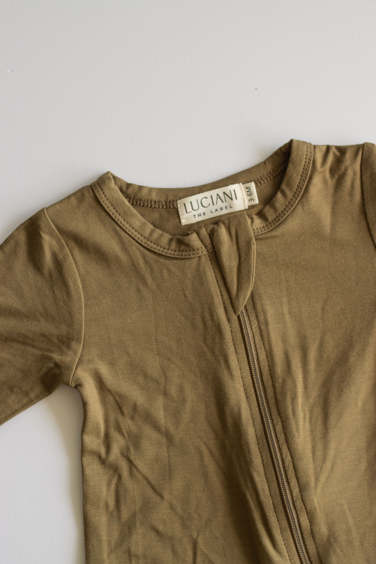 Bamboo Long-Sleeve Growsuit (Khaki)