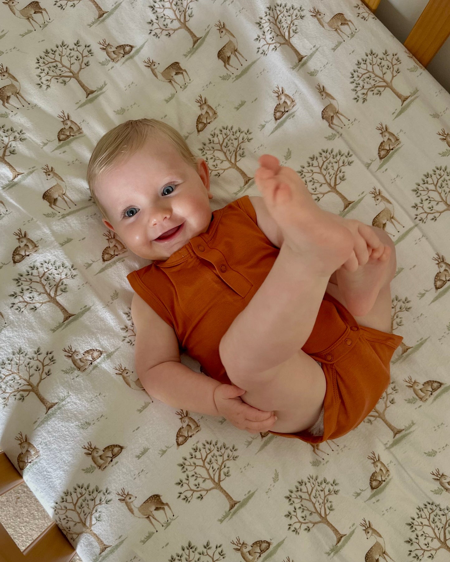 Bamboo Sleeveless Romper (Burnt Orange)