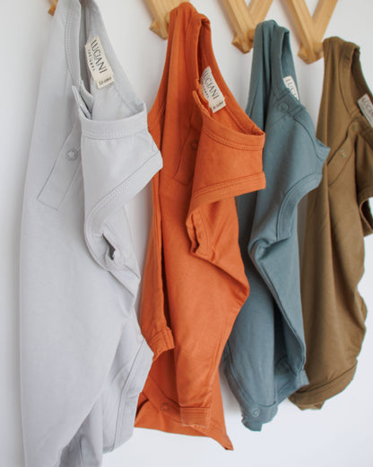 Bamboo Sleeveless Romper (Dusky Blue)