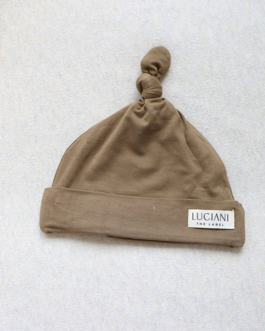Bamboo Knotted Beanie - Khaki